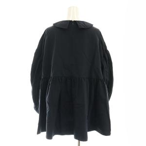 yori 23SS フラットカラーティアードブラウス 長袖 F ネイビー /DO OS