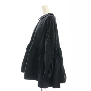 yori 23SS フラットカラーティアードブラウス 長袖 F ネイビー /DO OS