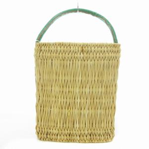 MYLAN ×Fatima Morocco タグ付き カゴバッグ ワンハンドル スクエア 山羊革 F 黄 イエロー