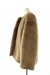 MILA OWEN MILAOWEN リバーシブルエコファージャケット 中綿 ノーカラー 1 ベージュ /HK OS