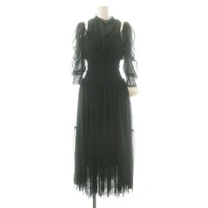 Sustainable チュールボリュームドレス ワンピース ロング 0 S 緑 グリーン /SY OS