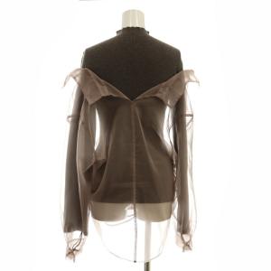 FRAY I.D シャツレイヤードハイネックニット セーター シアー シースルー F モカ /AT OS