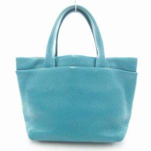 ハンドバッグ Hロゴ フェイクレザー 緑 グリーン /UD