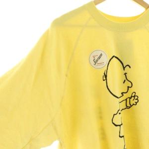 JOURNAL STANDARD relume SPORTSWEAR 別注 HALF SLEEVE スウェット トレーナー 七分袖 M 黄 イエロー /AT