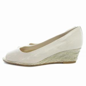 DIANA パンプス オープントゥ ウェッジソール 23.5cm アイボリー /UD