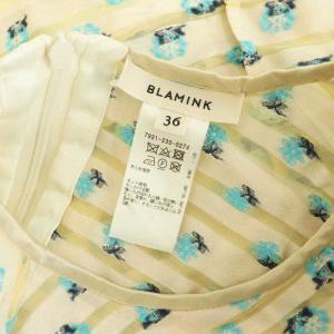 BLAMINK フラワージャカードブラウス プルオーバー 36 ベージュ