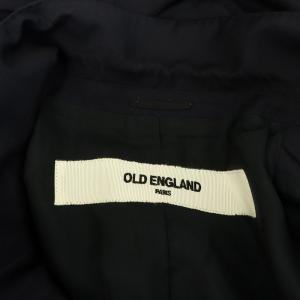 OLD ENGLAND SUPER140 ウールジャケット テーラード ダブル 金ボタン 36 ネイビー /MY OS
