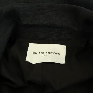 UNITED ARROWS リネン ブレザー ジャケット ダブル テーラード 36 ブラック /MY OS