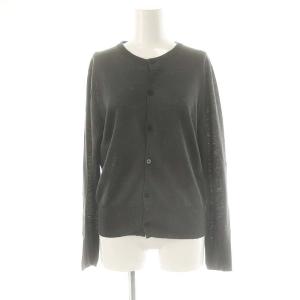 24SS プレーンリネンクルーネックカーディガン ニット M ダークグレー /DO OS