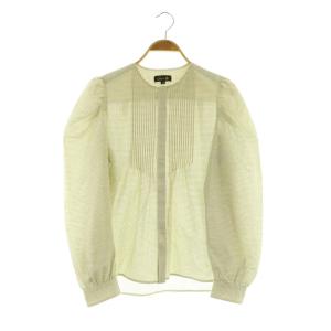 25年 RESORT1 ラメチェックブラウス 36 アイボリー