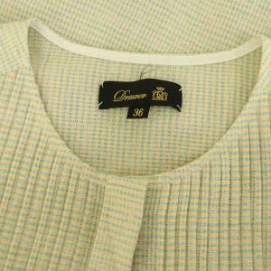 Drawer 25年 RESORT1 ラメチェックブラウス 36 アイボリー