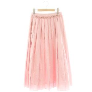 ステッチプリーツスカート 38 ピンク /MI OS