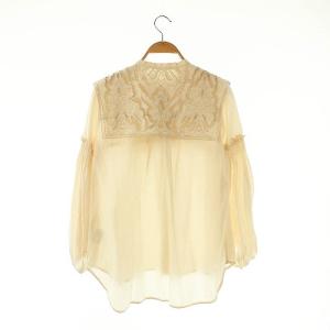 Diagram GRACE CONTINENTAL シルク綿刺繍ブラウス シャツ 36 白 ホワイト /SS OS