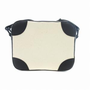 Brooks Brothers ショルダーバッグ キャンバス レザートリム キナリ 黒 ブラック /UO