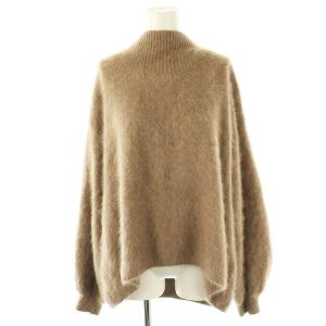 23AW ファーニットオフショルプルオーバー セーター 長袖 ブラウン /HK OS