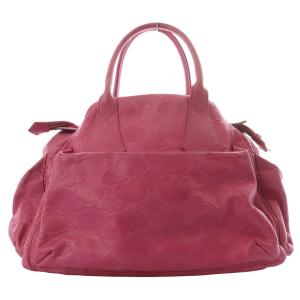 Vivienne Westwood ボストンバッグ オーブ型押し レザー ピンク