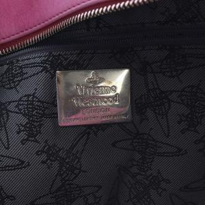 Vivienne Westwood ボストンバッグ オーブ型押し レザー ピンク