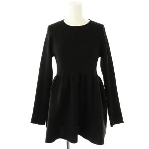 25SS ペプラムニットプルオーバー 長袖 2 ブラック /HK OS