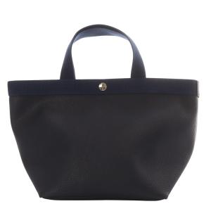 707GP リュクス舟型トートM ハンドバッグ コーテッドキャンバス ネイビー×ネイビー