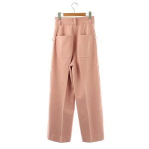 SEVEN TEN by MIHO KAWAHITO ハイウエストウールパンツ ストレート ジッパーフライ S ピンク /DO OS