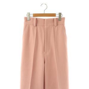 SEVEN TEN by MIHO KAWAHITO ハイウエストウールパンツ ストレート ジッパーフライ S ピンク /DO OS