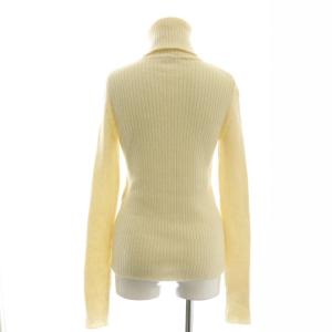 SAINT LAURENT PARIS 706925 ウールカシミヤ リブニット タートル セーター XS アイボリー