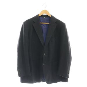 ウールサイドベンツ背抜きシングルジャケット テーラード T50 紺 ネイビー /AT OS