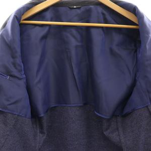 LANVIN ウールサイドベンツ背抜きシングルジャケット テーラード T50 紺 ネイビー /AT OS