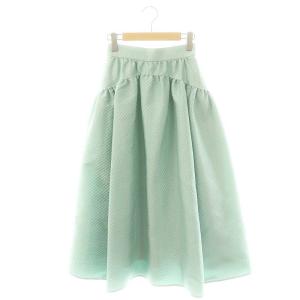 suzy kelly ロングスカート フレア 34 ミントグリーン /MI OS