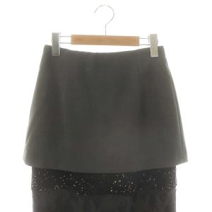 Diagram GRACE CONTINENTAL 24AW コンビタイトスカート マキシ ロング レース 36 グレー 黒 ブラック /AT OS