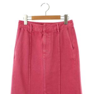 Grace Class 24SS デニムタイトロングスカート カットオフ ダメージ加工 36 チェリーピンク /DO OS