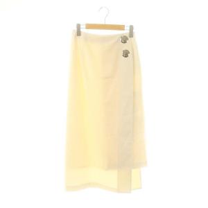24AW ラップタイトスカート マキシ ロング 36 アイボリー 0324421027 /AT OS