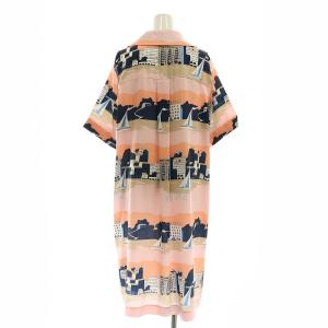 Grace Class 24SS マリンプリントシャツドレス シャツワンピース ひざ丈 38 ピンク /DF OS