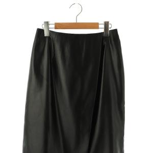 Diagram GRACE CONTINENTAL 24AW コーティングラップスカート ロング 36 ブラック /DO OS