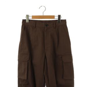 GRACE CONTINENTAL 24AW ツイルカーゴパンツ ジッパーフライ 36 ブラウン /DO OS