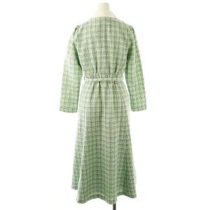 Swingle ツイードワンピース ロング チェック F ミントグリーン マルチカラー /DO OS