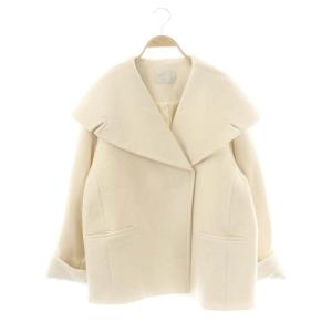 23AW ビッグカラーショートコート ウール F アイボリー /MI OS