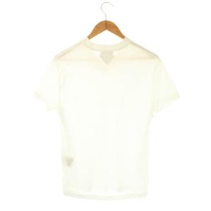 PRADA Vネック 半袖Tシャツ カットソー S ホワイト /DF OS