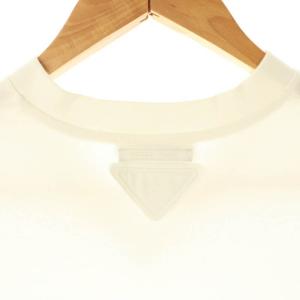 PRADA Vネック 半袖Tシャツ カットソー S ホワイト /DF OS