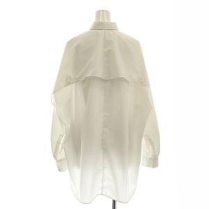 ENFOLD 23SS ROUND-SLIT SHIRT シャツ 長袖 スタンドカラー 38 白 ホワイト /AT OS