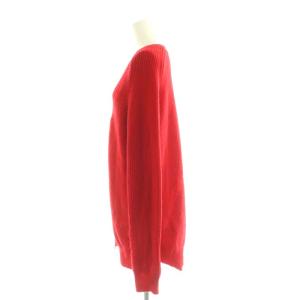 Helmut Lang DISTRES CREW ウールカシミヤ ニットプルオーバー S レッド