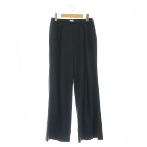 23AW キュプラコットン ワイドパンツ スラックス タック 38 紺 ネイビー /AT OS
