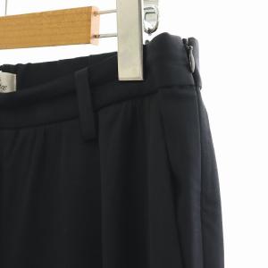 Lisiere L'Appartement 23AW キュプラコットン ワイドパンツ スラックス タック 38 紺 ネイビー /AT OS