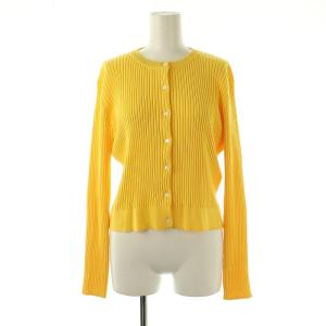 a la seconde リブニットカーディガン 長袖 F イエロー /DO OS