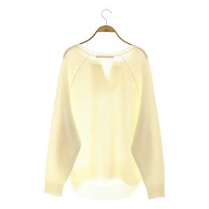 Framework ミドルゲージ天竺ヘンリープルオーバー ニット セーター 長袖 スキッパー F 白 ホワイト /AT OS