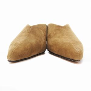 SLOBE IENA 25SS ポインテッドミュール スエード レザー 23.5cm 茶 ブラウン 25093913003710