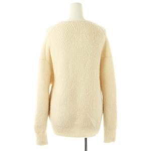 ebure アルパカ クルーネック ニット セーター 長袖 オフホワイト /HK OS