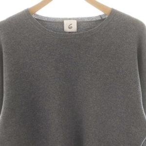 6 ROKU BEAUTY&YOUTH コットンウール クルーネック ニット セーター 長袖 グレー /HK OS