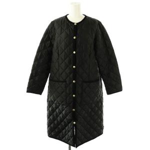 ARKLEY LONG キルティングコート ノーカラー 36 S 黒 ブラック /SY OS