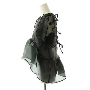 美品　Bibiy CHLOE FRILL TOP ブラック Bibiy. CHLOE PEPURAMU TOP BLACK - メルカリ